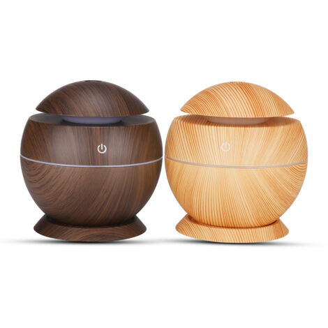 Diffuseur ultrasonique 130ml – USB, veilleuse 7 couleurs, aromathérapie maison / bureau, petite taille, cadeau Fête des Mères simple & efficace