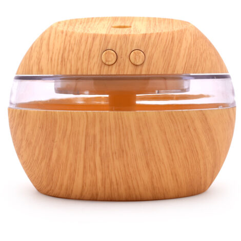Diffuseur ultrasonique bois 300ml – design créatif silencieux, aromathérapie USB, chambre / bureau, cadeau Fête des Mères artistique
