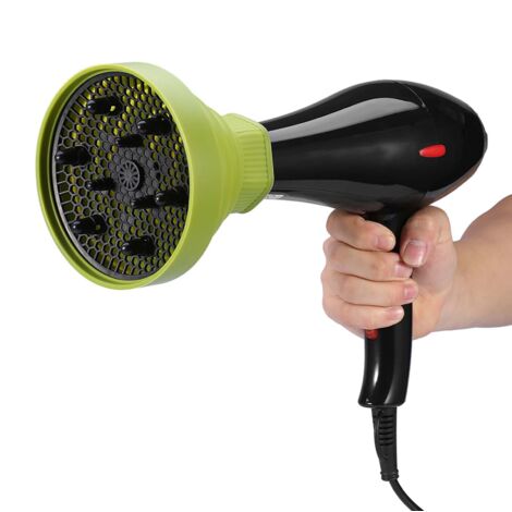 Diffuseur Universel pour Sèche-Cheveux, Accessoire Coiffant pour Lisseur et Brosse Soufflante (Vert)