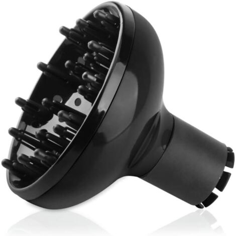 Diffuseur universel pour sèche-cheveux professionnel - Buse universelle pour coiffer les cheveux bouclés ou ondulés (noir)
