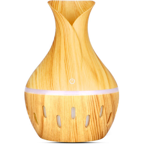 Diffuseur vase 300ml – humi + purif + LED, maison / bureau, forme déco, cadeau Fête des Mères floral