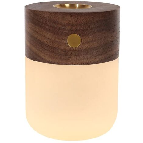 Diffuseurs d'huiles essentielles sans fil rechargeables, l'appartement, la décoration essentielle et les articles de soulagement de l'anxiété (noyer noir),
