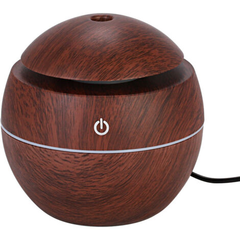 Diffusor für ätherische Öle, Aromatherapie-Diffusor und Ultraschall-Luftbefeuchter mit kühlem Nebel, natürliche Aromatherapie-Luftverteiler für das Heimbüro (dunkles Holz)