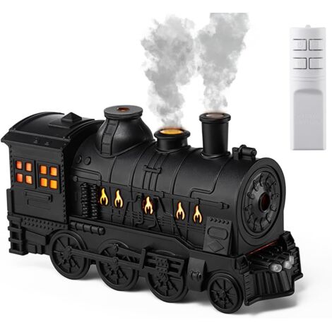 Diffusor für ätherische Öle, Dampf-Aromatherapie-Luftbefeuchter, schwarzer LED-Diffusor für ätherische Öle für Halloween, Weihnachten, Kinderzimmer, Männer, 2 Geschwindigkeiten