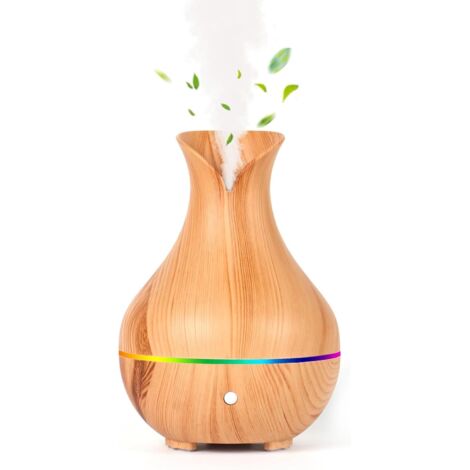 Diffusor für ätherische Öle, Diffusor für ätherische Öle aus Holz mit kühlem Nebel und 7 wechselnden Farben mit automatischer Abschaltsicherung für Yoga, Büro, Schlafzimmer