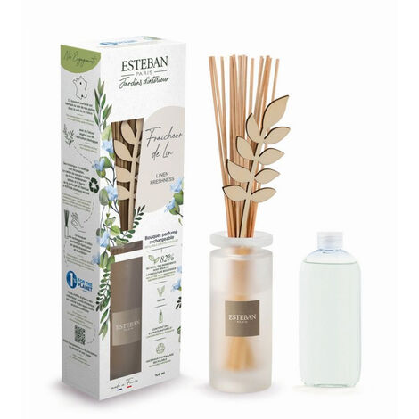 DIFFUSORE A BASTONCINI CON RICARICA FRESCHEZZA DEL LINO 100ML ESTEBAN