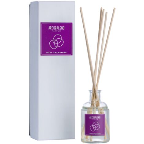 Diffusore ambiente bastoncini fragranza intensa aroma casa profumo 250 ml fragranza rosa cachemire - confezione 1