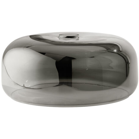 Diffusore Anima Vetro Soffiato Fumè Specchiato D33 E27