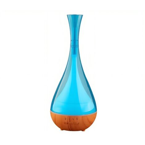 DIFFUSORE AROMA AROMI LED LEGNO AROMATERAPIA UMIDIFICATORE USB CASA 120ML B0288