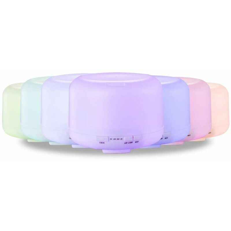 Diffusore Aromi Da 300 ml Con Illuminazione Led 7 Colori e Timer Umidificatore - Tempo Di Saldi