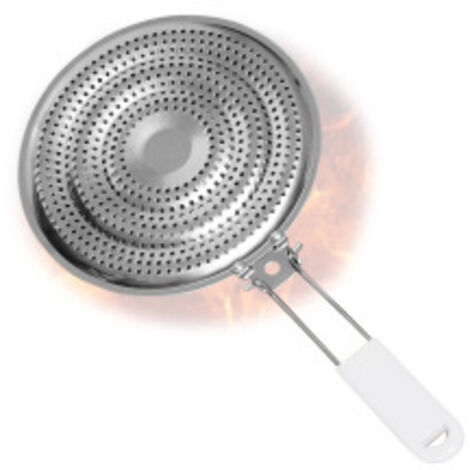 Diffusore di calore, riduttore di fiamma, piastra di cottura lenta, acciaio inossidabile ispessito per cucine elettriche e a gas