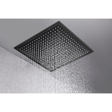 Diffusore di doccia quadrato nero 41x41 [IMEX®]