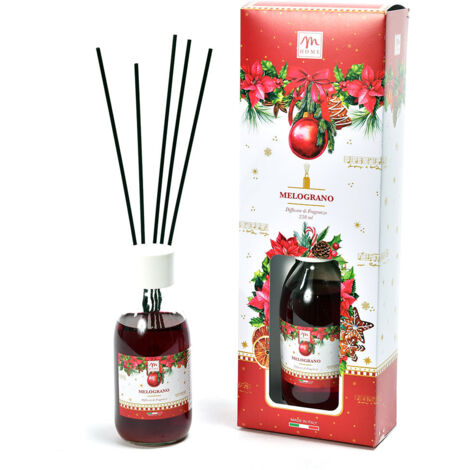 Diffusore di essenza 250ml melograno con bacchetti in cotone in scatola regalo