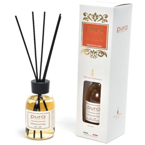 Diffusore di essenza "Linea gold" con bacchetti in cotone profumatore per ambienti da 250 ml -Peonia