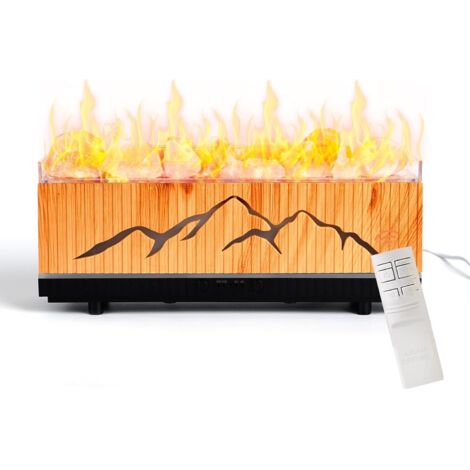 Diffusore di oli essenziali a fiamma, diffusore di aromaterapia a ultrasuoni da 200 ml con nebbia fredda, diffusore di aromaterapia a due colori con protezione di spegnimento automatico per casa, uffi