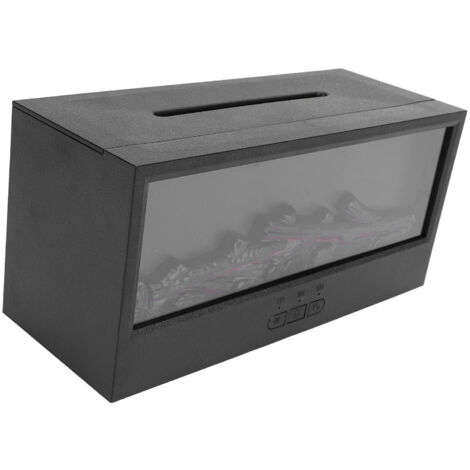 Diffusore di oli essenziali con fiamma 3D, umidificatore per aromaterapia silenzioso con luce colorata, USB, timer e telecomando, per camera da letto, 150 ml.