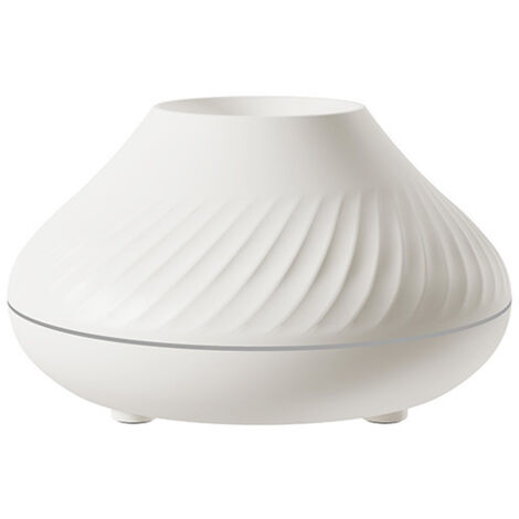 Diffusore di oli essenziali Flame Aroma Umidificatore 7 colori di fiamma per la casa con protezione di spegnimento automatico senza acqua, bianco
