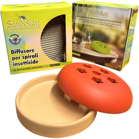Diffusore in Terracotta per Spirali zampironi anti zanzare Sandokan