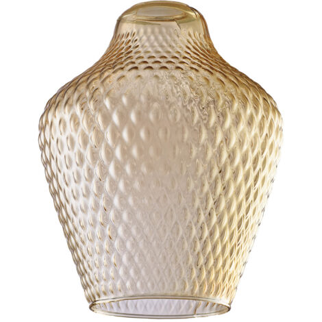 Diffusore In Vetro Soffiato Ambra Decoro In Rilievo