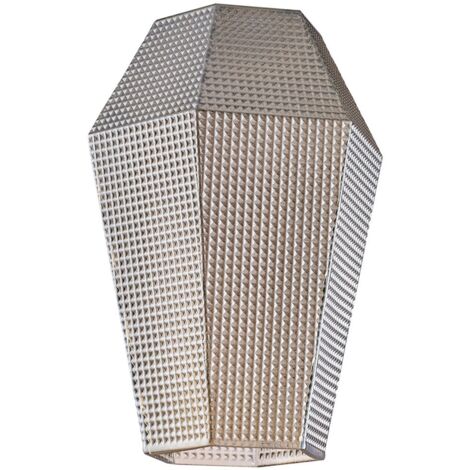 Diffusore In Vetro Soffiato Grigio Specchiato Forma Esagonale