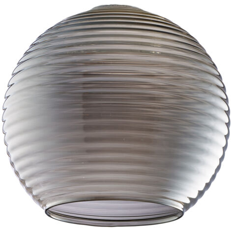 Diffusore In Vetro Soffiato Rigato Grigio Specchiato