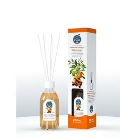 DIFFUSORE OFFICINA DEI FIORI  250ML ARANCIA E CANN 6 PZ