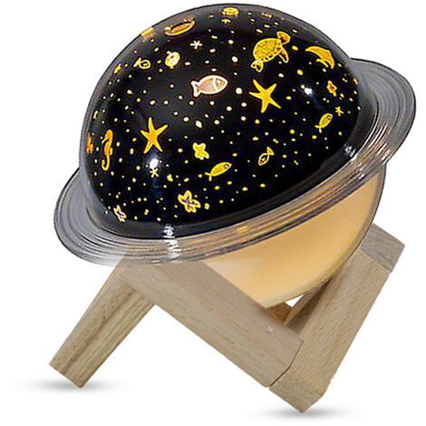 Diffusore Oli Essenziali Bambini Lampada Da Notte Umidificatore Spazio Marino