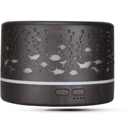 Diffusori di oli essenziali da 500 ml, umidificatore elettrico per aromaterapia a ultrasuoni con luce LED a 7 colori, ottima scelta come regalo per Natale