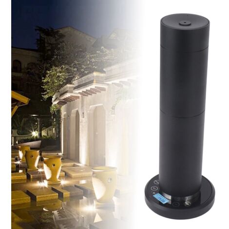 Difusor cilíndrico de aceites esenciales de 120 ml con sistema nebulizador para uso doméstico, spa y oficina, 100-240 V, negro, enchufe europeo.
