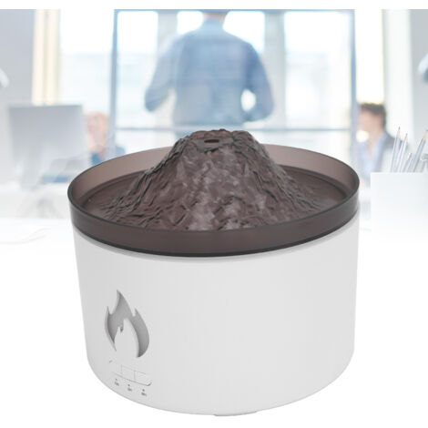 Difusor de aceites esenciales de 700 ml, lámpara de cristal de sal, humidificador de niebla fina, temporizador de 2/8 horas y apagado automático para el hogar o la oficina, color blanco, enchufe estad