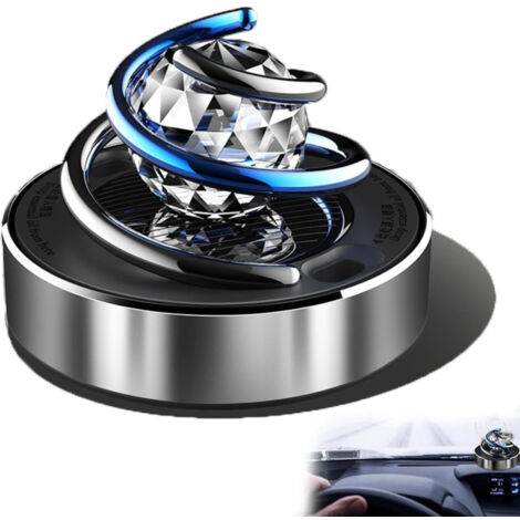 Difusor de aceites esenciales giratorio con energía solar para coches, con bola de cristal, accesorio de decoración para el interior del vehículo.