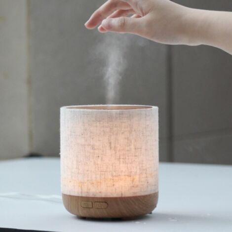 [Difusor de aceites esenciales] [Marca] [Modelo] Lámpara de pie USB de 200 ml con función de luz y cubierta de tela impermeable para uso doméstico, en el baño y comercial.