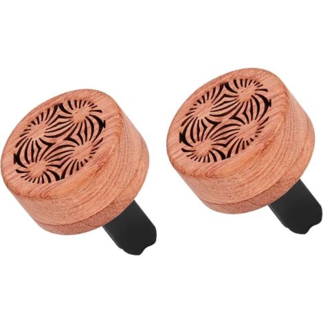 Difusor de aceites esenciales para coche, clip de ventilación mejorado para difusor de coche, 2 difusores de flores de madera para coche, mini difusor de madera para aromaterapia para acei