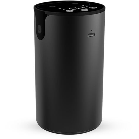Difusor de aceites esenciales recargable de 20 ml con doble boquilla, nano niebla, a prueba de fugas, portátil, silencioso, para coche, oficina y hogar – 3 modos – Negro/Madera clara/Madera oscura