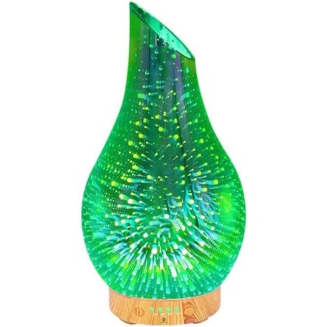 Difusor de aceites esenciales y humidificador 3D - Difusor eléctrico ultrasónico silencioso, 7 colores LED, difusor de fragancias para el hogar y el bebé, apagado automático, purificador de aire