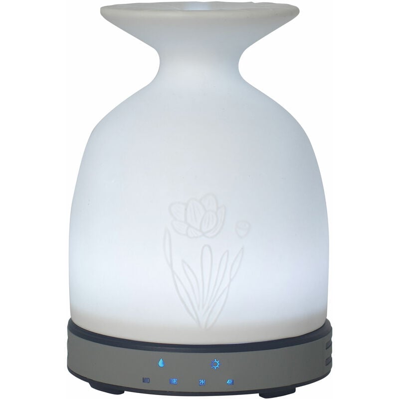 

Difusor de aromas ultrasónico de 12W con selector de luz LED y forma de jarrón