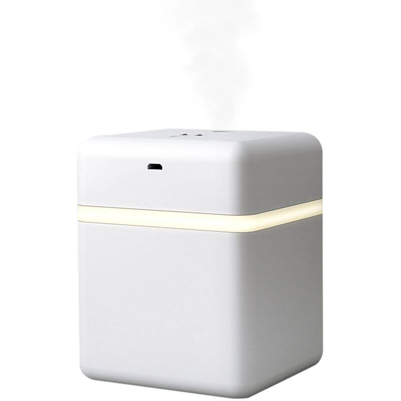 

Difusor de humidificador de niebla de induccion inteligente de 600 ml, con luz LED, humidificador de esterilizacion de alcohol,blanco