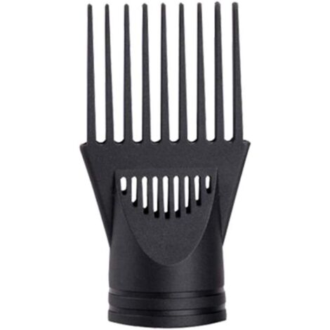 Difusor de secador de pelo profesional universal para peluquería, tapa protectora contra el viento, boquilla de fijación, agarre doble de plástico negro, diámetro de 4,2 a 4,5 cm (negro)