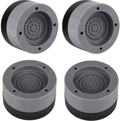 Difusor de vibraciones (paquete de 4) para lavadoras y secadoras. Forro antivibración Loudshield de felpa gris.