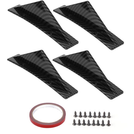 Difusor inferior del parachoques trasero para vehículos, estilo fibra de carbono, curvado, ABS universal, 15 cm, modelo [XX]