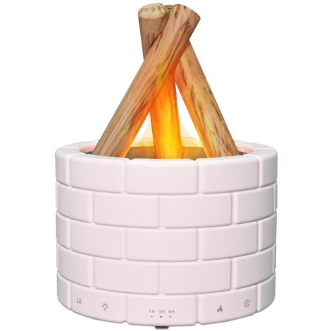 Difusor, lámpara y humidificador 3 en 1 difusor de aceites esenciales con efecto de llama difusor perfumado con apagado automático por falta de agua ideal para el hogar, yoga y oficina.