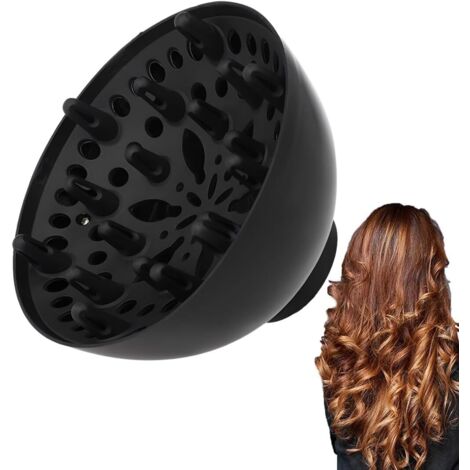 Difusor universal para secadores de pelo para peinar cabello rizado u ondulado, máximo secado y volumen sin frizz, difusor para cabello rizado.
