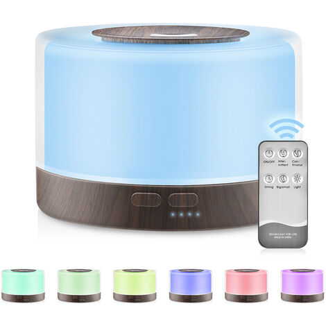 Difusor Aceites Esenciales, 400ml, Control App WiFi, Altavoz Bluetooth, Temporizador