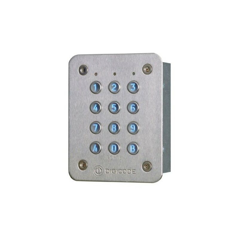 Digicode caase en inox rétro éclairé avec électronique intégrée 3 relais Cdvi