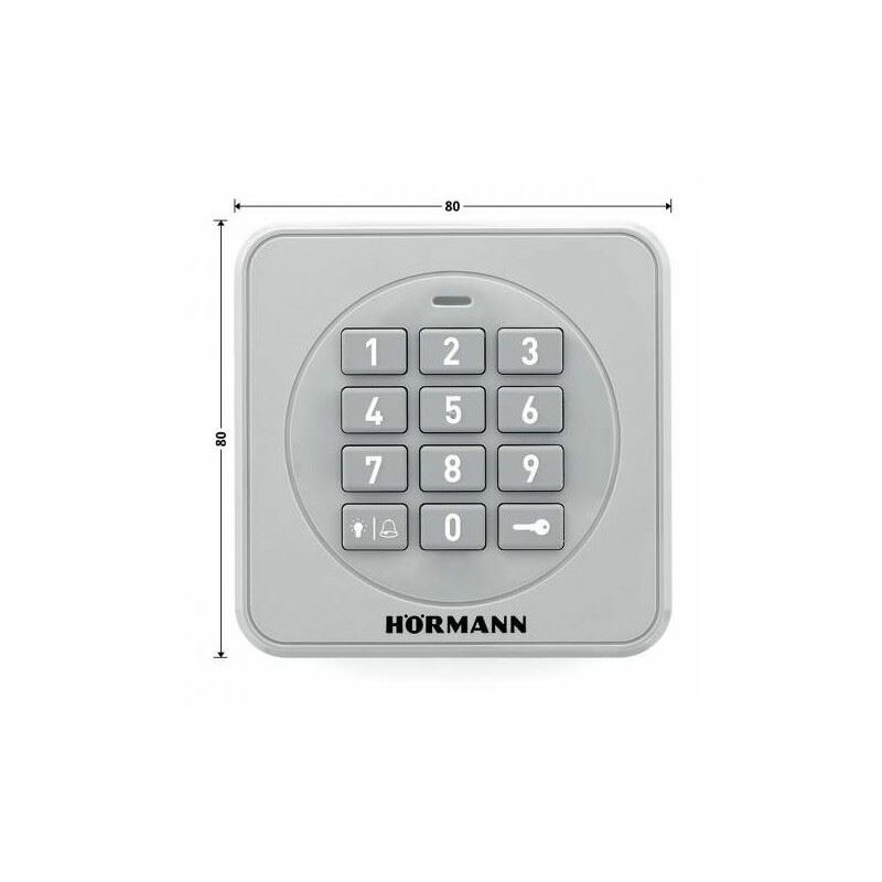 Digicode / clavier sans fil à touches éclairées fct 3-1 bs BiSecur Hörmann