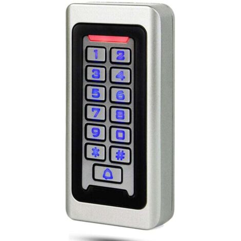Digicode-Türcode-Tastatur IP68, Lefou wasserdichte Metall-Zugangskontrolle, PIN, RFID, 125 kHz, DC 12–24 V, Hintergrundbeleuchtung, Wigan 26, 2000 Benutzer, für Garage, Haus, Wohnung, Fabrik, Sicherhe
