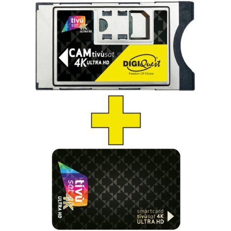 DIGIQUEST CAM tivùsat 4K Ultra HD certificata Accesso ai canali HD e 4K Facile installazione Ideale per amanti di cinema e sport
