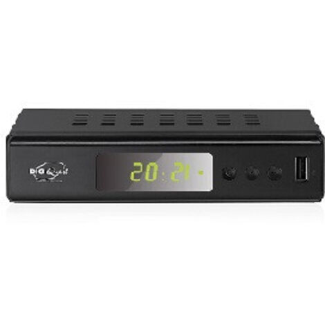Digiquest Decoder Digitale Terrestre DVB-T2 Twin Tuner Full HD PVR Ethernet Nero