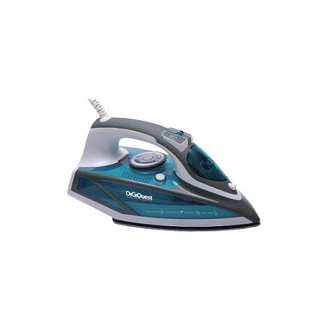 DIGIQUEST Ferro da stiro a vapore con Piastra in Ceramica STEAMY CERAMIC S2, 2600W, Vapore Regolabile, Serbatoio Trasparente 420ml, Tecnologia Antigoccia e Anticalcare