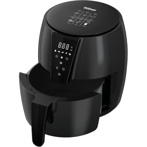 DIGIQUEST Friggitrice ad Aria 6 Litri AIRFRY6  1500W  6 Programmi  Touch Screen  Timer 60 minuti  Temperatura 80°-200°C  Cottura Sana e Croccante, senza olio